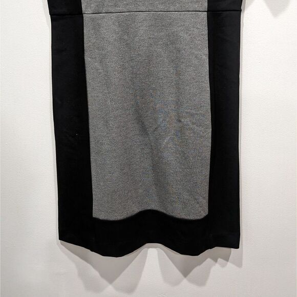 J. Crew Gray & Black Colorblock Ponte Jersey Knit Sheath Dress, 2 - Picture 8 of 12